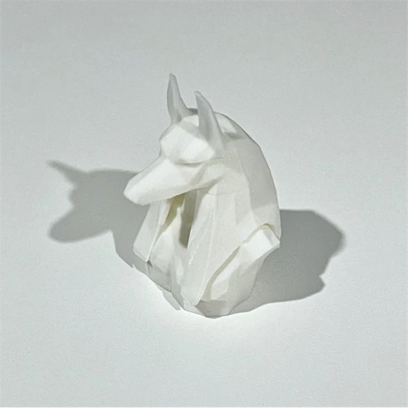 Antik Mısır Anubis Biblo Büst Beyaz 12 Cm ürün görseli 1