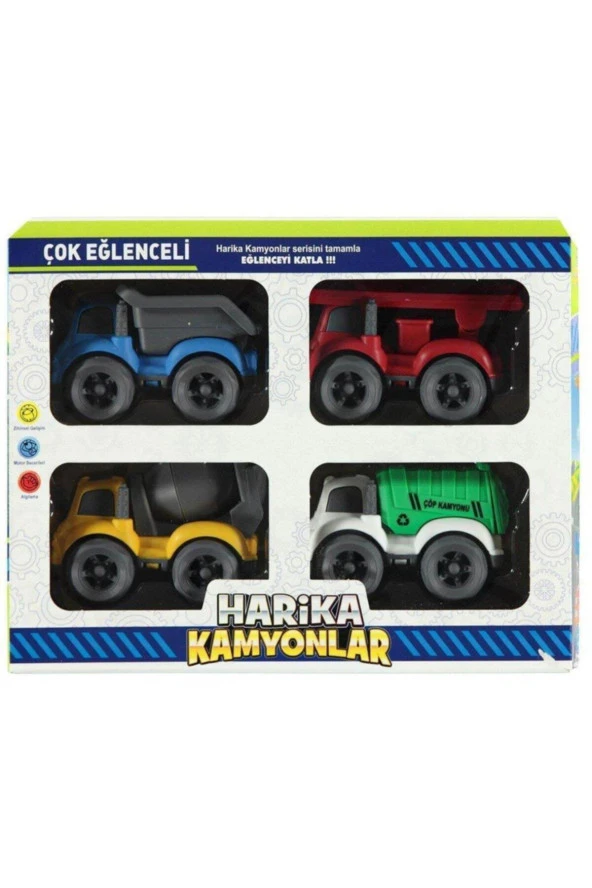 Kutulu 4'lü Harika Kamyonlar Fma00068 ürün görseli 1