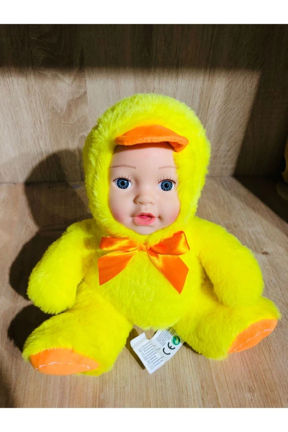 Peluş Bebek Yüzlü Civciv 20 cm - Resim 2
