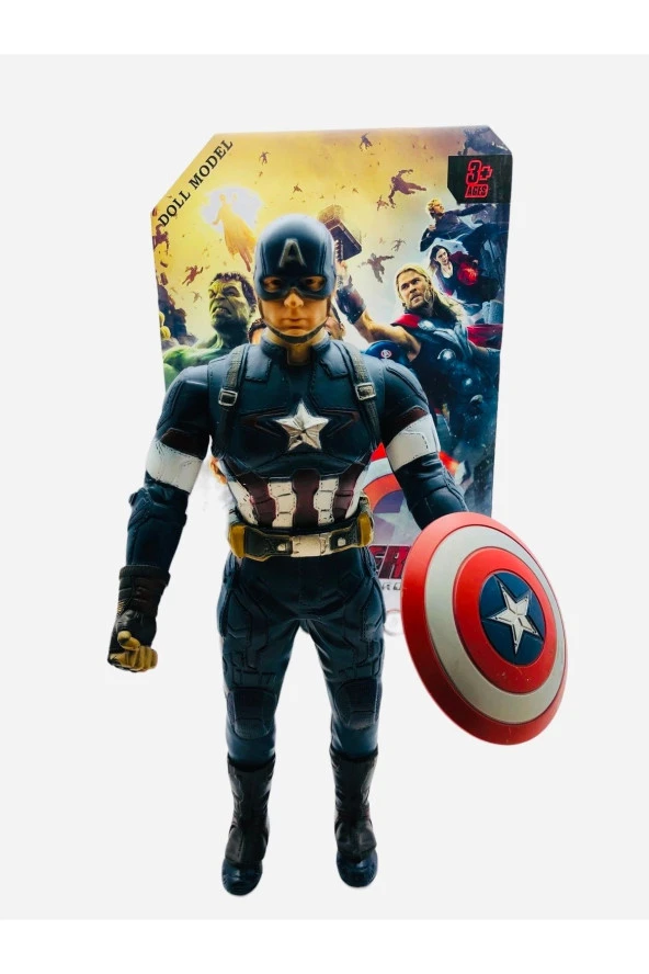Kaptan America Dev Boy 34 Cm - Resim 2