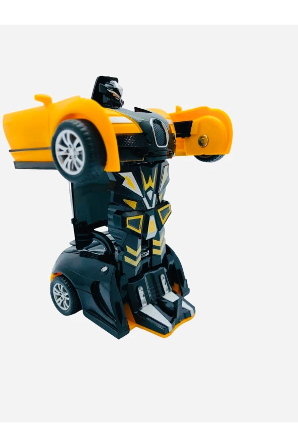 Robota Dönüşebilen Bugatti Araba Sarı Renk ürün görseli 1