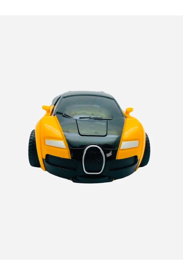 Robota Dönüşebilen Bugatti Araba Sarı Renk - Resim 3