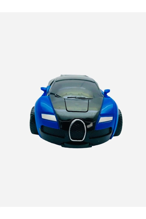 Robota Dönüşebilen Bugatti Araba Mavi Renk - Resim 4