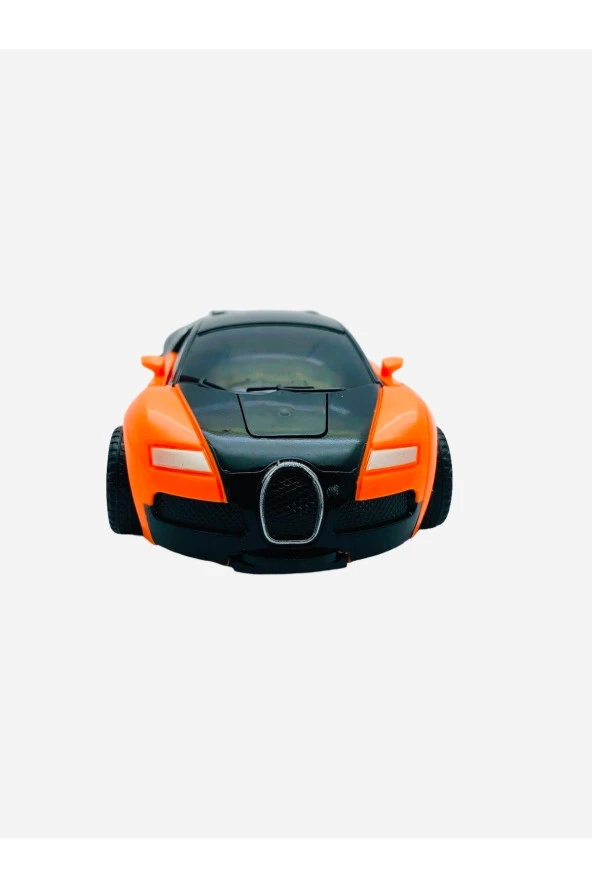 Robota Dönüşebilen Bugatti Araba Turuncu Renk - Resim 4