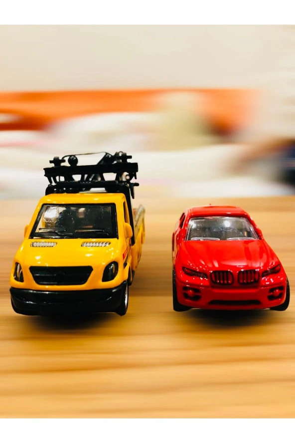 Die Cast Oyuncak Metal Arabalı Çekici Araç - Resim 2