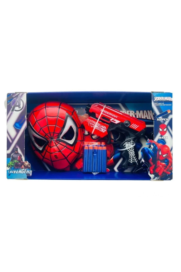 Kutulu Maskeli Spiderman Dart Atan Silah ürün görseli 1