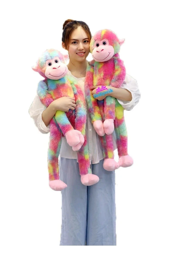 Peluş Maymun Uyku Arkadaşım Yumuşak Renkli Maymun 60 Cm (1 ADET FİYATIDIR). ürün görseli 1