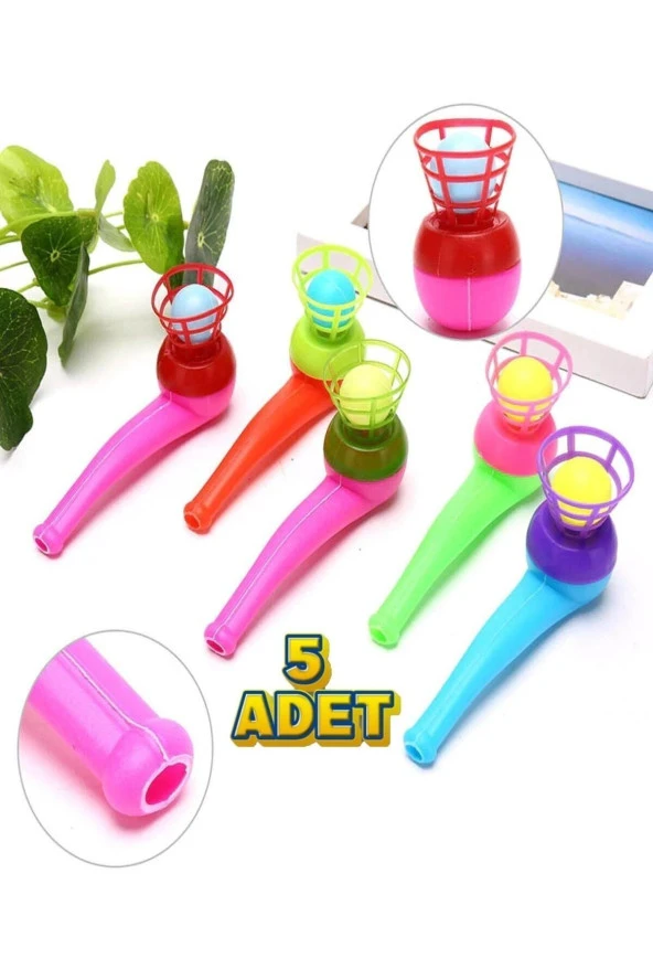 Top Üfleme 5 Adet Saksafon Top Üfleme Oyunu Karne Hediyesi Eğitici Oyuncak ürün görseli 1