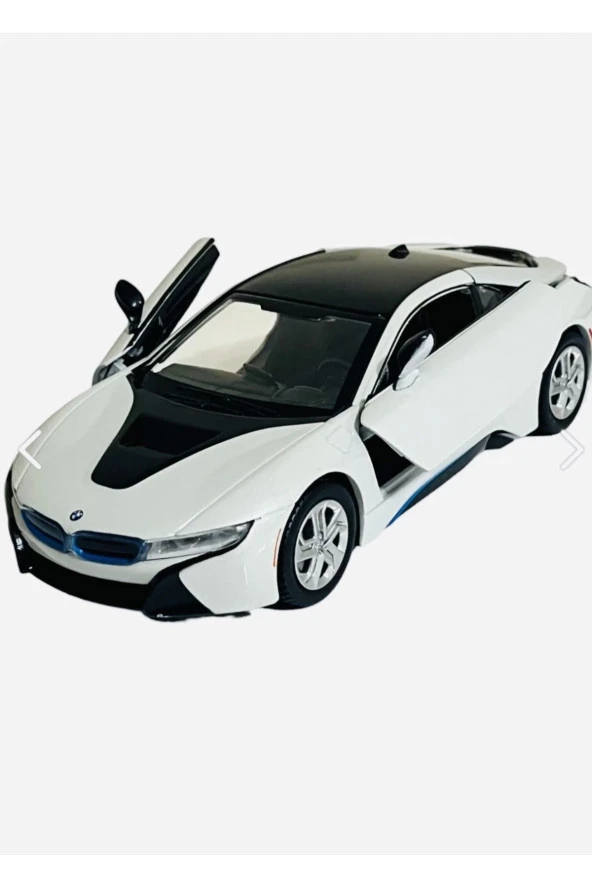 Bmw I8 Coupe - 1/24 7inch Beyaz Lisanslı Metal Model Araba Koleksiyon ürün görseli 1