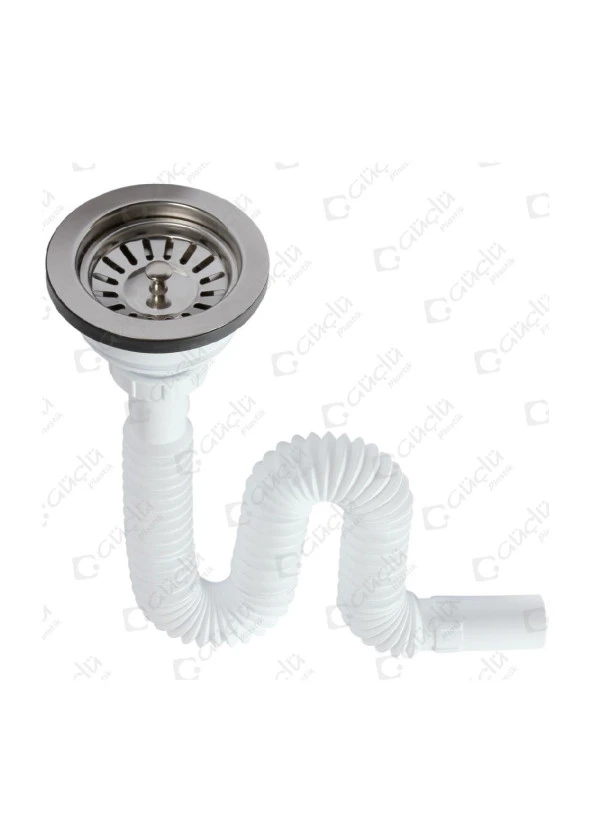 GÜÇLÜ PLASTİK DERİN TEKLİ KÖRÜKLÜ ÇÖPMAK SİFONU 32 GP1506 ürün görseli 1