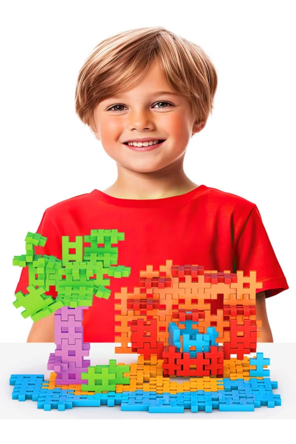 Fun Fun Puzzle Inşa Lego Yapı Bloklar 128 Parça ürün görseli 1