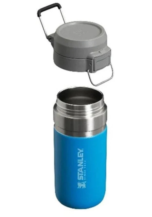 Stanley The Quick Flip 0.47 lt Çelik Termos Azur Mavisi - Resim 2