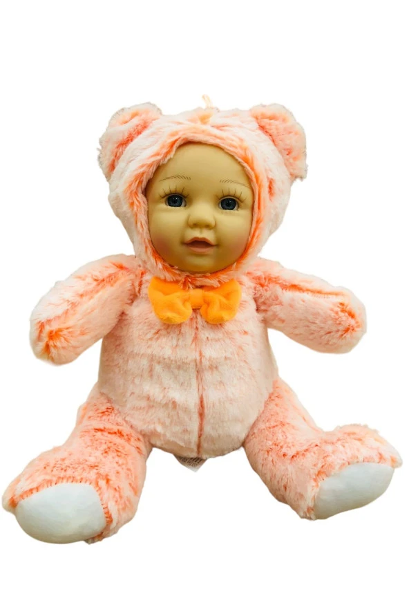 Bebek Yüzlü Peluş Ayı 45 Cm Turuncu ürün görseli 1