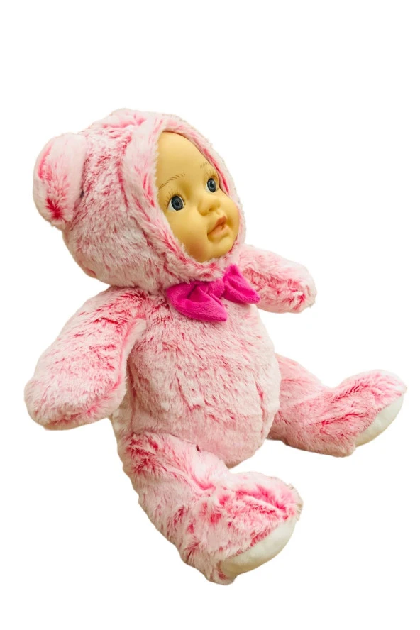 Bebek Yüzlü Peluş Ayı 45 Cm Pembe - Resim 2
