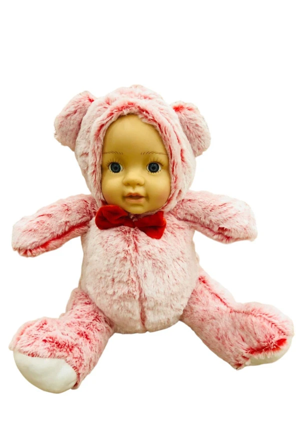 Bebek Yüzlü Peluş Ayı 60 Cm Kırmızı ürün görseli 1