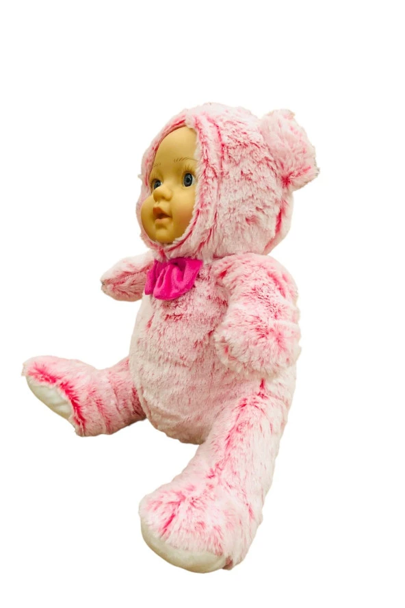Bebek Yüzlü Peluş Ayı 45 Cm Pembe - Resim 3