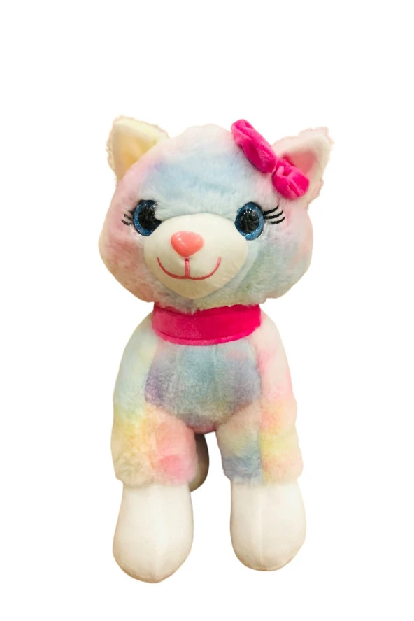 30 Cm Pembe Tokalı Kedi j1 ürün görseli 1