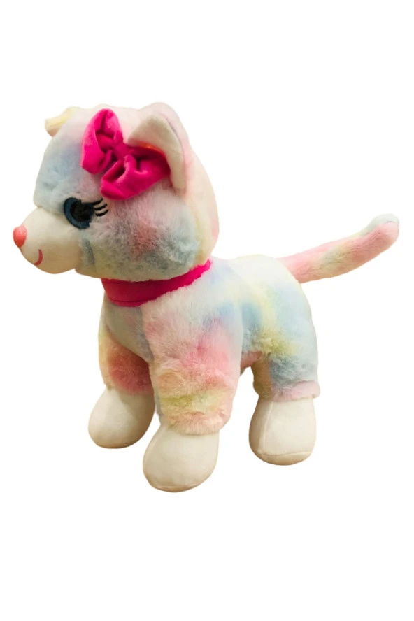 30 Cm Pembe Tokalı Kedi j1 - Resim 4