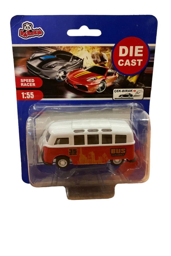 Çek Bırak Metal Minibüs Oyuncak Araba - Resim 5