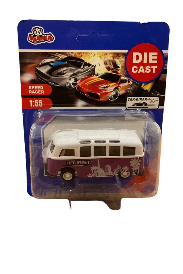 Çek Bırak Metal Minibüs Oyuncak Araba - Resim 3