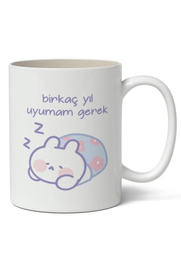 Birkaç Yıl Uyumam Gerek Baskılı Kupa Bardak Baskılı Kahve Kupa Bardak ürün görseli 1