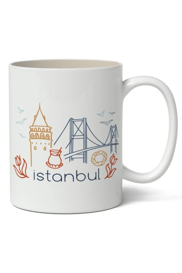 İstanbul Baskılı Kupa Bardak Baskılı Kahve Kupa Bardak-8 ürün görseli 1