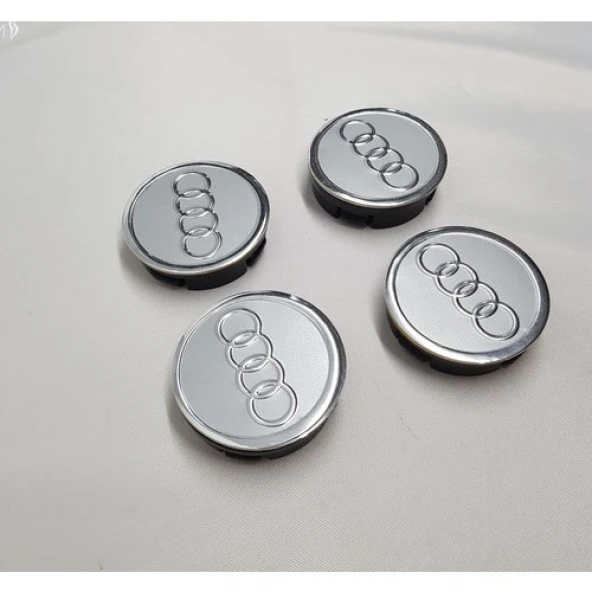 Jant Göbeği Audi 65/60 (60MM Yuva) 4'lü Set Silver ürün görseli 1