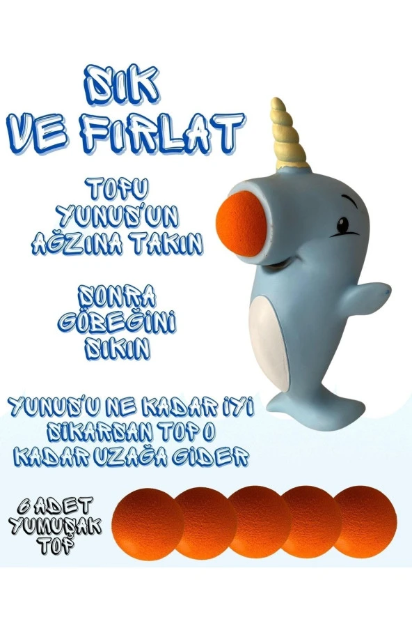 Sık ve Fırlat Yunus Balığı Bahçe Havuz Banyo Oyuncağı ürün görseli 1