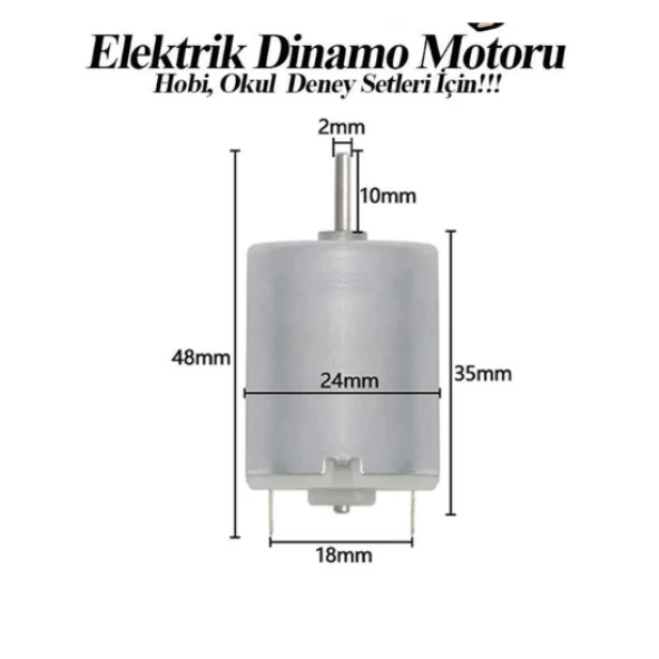 basit elektrik  motoru devresi deney seti pilli - Resim 2