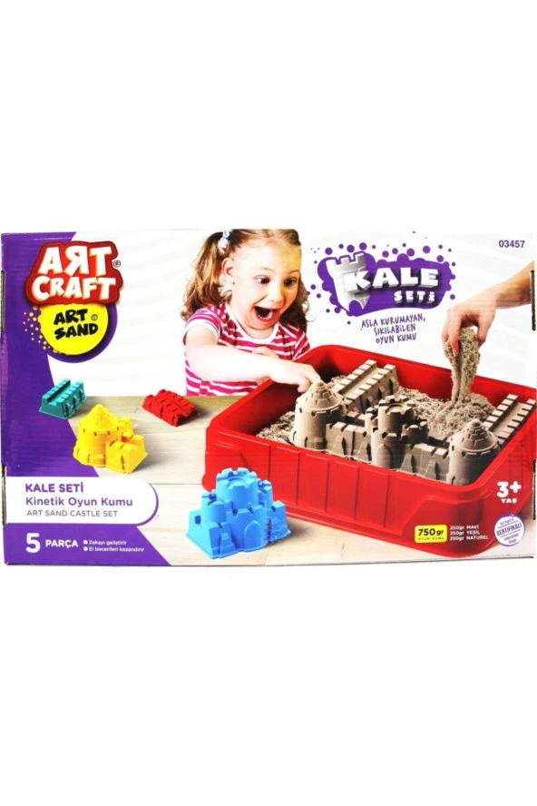 Dede Art Craft Kinetik Kum 750 Gr Kale Oyun Seti ürün görseli 1