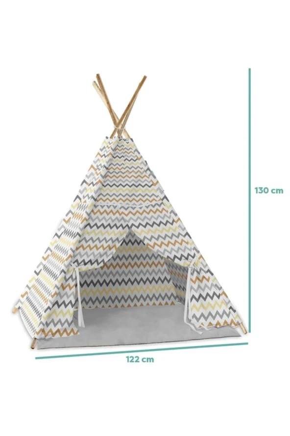 Ahşap Zigzag Oyun Çadırı - Resim 2