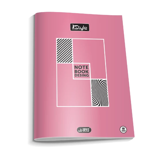 a4 boy plastik kapak 60  yaprak kareli defter kenarı kırmızı çizgili 1 adet newstyle ürün görseli 1