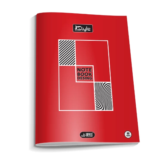 a4 boy plastik kapak 40 yaprak kareli defter kenarı kırmızı çizgili 1 adet newstyle ürün görseli 1