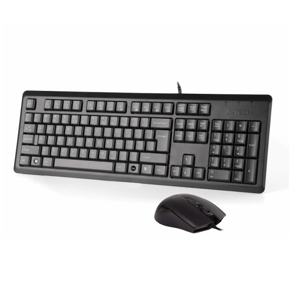 A4 TECH KR-9276 USB Q Trk Optic Mouse Suya Dayanıklı Siyah Multimedya Klavye - Mouse Set - Resim 2