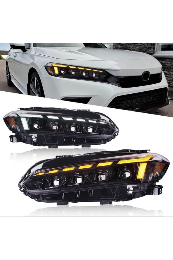 Honda civic fe1 ön far lambası 4 lens 2021+ ürün görseli 1