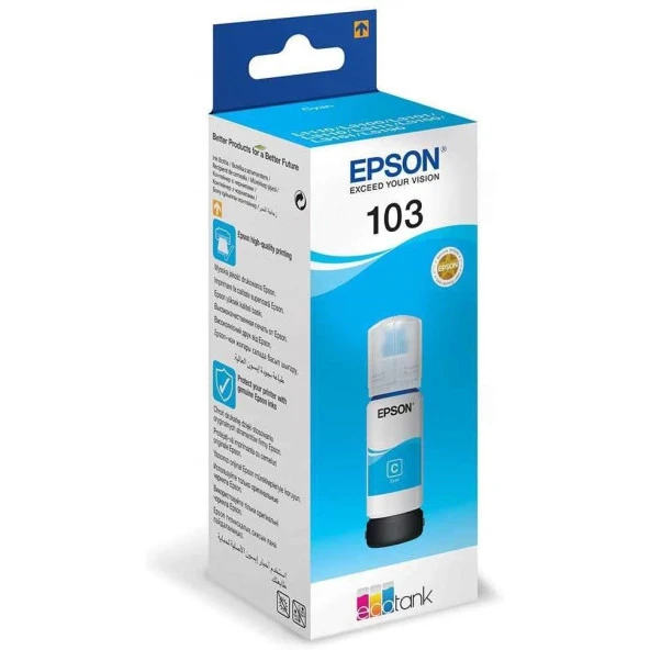 EPSON T00S24A 103C Mavi 65ml Tanklı Sistem Mürekkebi ürün görseli 1