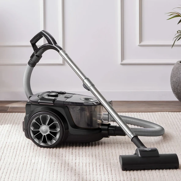 PTTAVM: Karaca Vantuz High Force F2 Yatay Süpürge Matte Black Silver