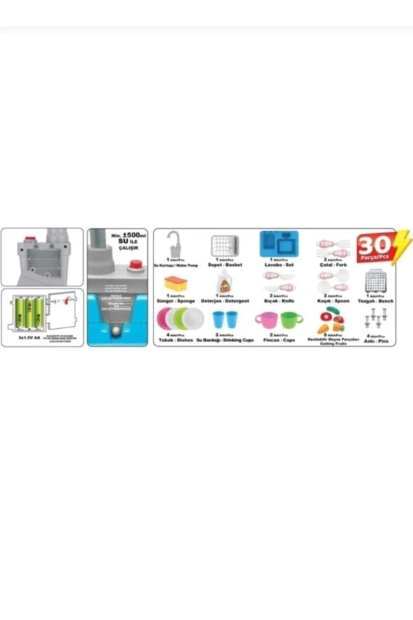 Modern Gerçekçi Lavabo Seti Pembe - Resim 6