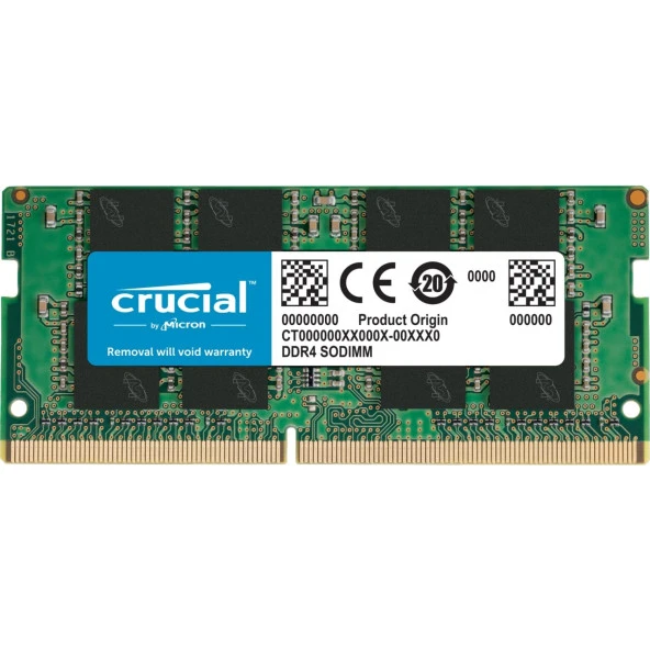 CRUCIAL 32GB DDR4 3200MHZ CL22 NOTEBOOK RAM VALUE CT32G4SFD832A ürün görseli 1