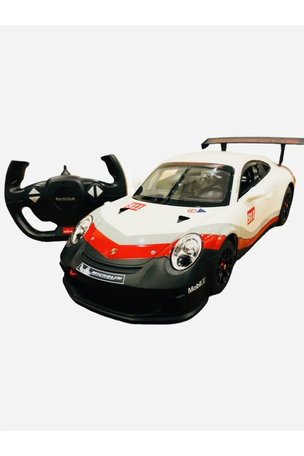 Roastar lisanslı Kumandalı 1:14 Uzaktan Porsche 911 GT3 Cup Işıklı Model Araba ürün görseli 1