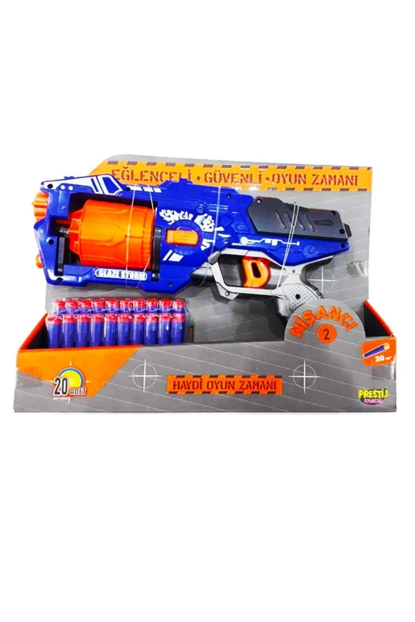 Sünger Mermi Atan Nerf Nişancı 2 Oyuncak Tabanca 20 Mermi ürün görseli 1
