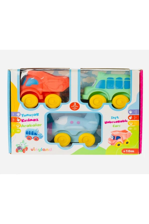 Soft 3 lü Kırılmaz Arabalar - Resim 7