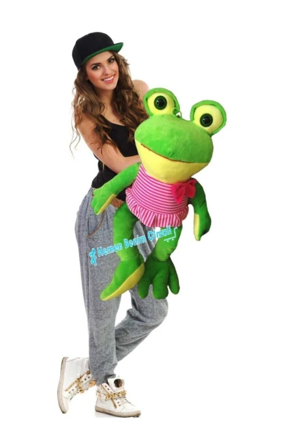 Sevimli Kurbağa Peluş Dev Boy 70 Cm - Resim 3