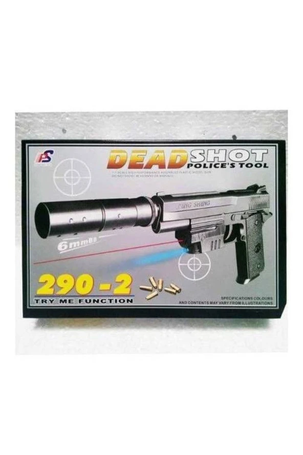 Susturuculu Boncuk Atan Silah Oyuncak Boncuk Atan Tabanca Desert Eagle Lazerli Susturuculu 37 Cm ürün görseli 1