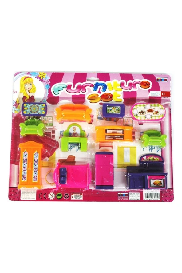 Furniture Set Oyuncak Eşya Mobilya Seti 13 Parça Oyuncak Evcilik Mutfak Seti ürün görseli 1