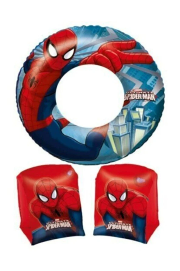 Örümcek Adam Spiderman Deniz Havuz Çocuk Can Simidi Ve Kolluk ürün görseli 1