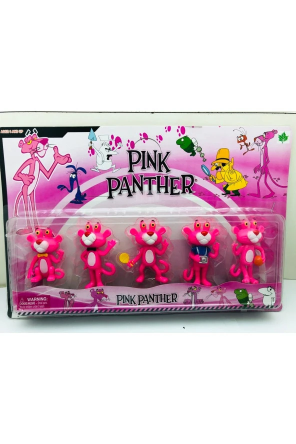 Pembe Panter 5’li Figür Set Pink Panther Yeni Model Pink Panter Figür Set ürün görseli 1