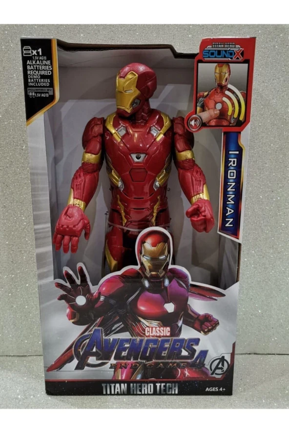 Iron-man Action Figür Kahraman Oyuncak Işıklı Konuşan 28.5 Cm Ir ürün görseli 1