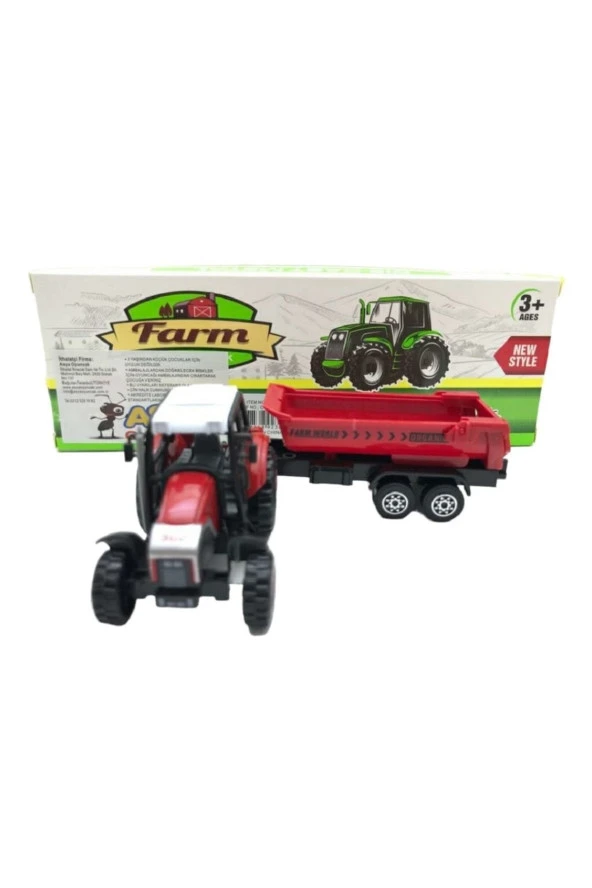 Die Cast Sürtmeli Metal Oyuncak Traktör 18 cm ürün görseli 1