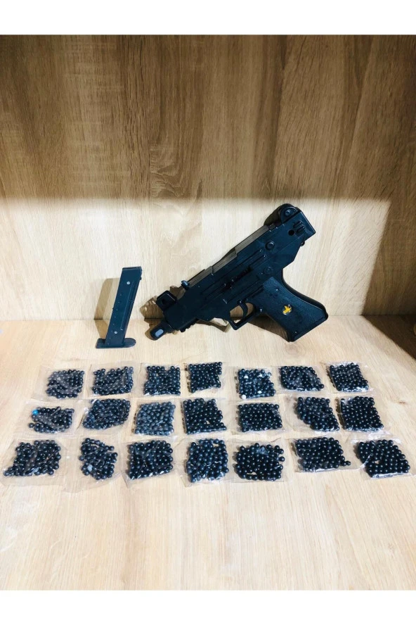 Boncuklu Uzi Silah + 21 Paket Mermi ürün görseli 1